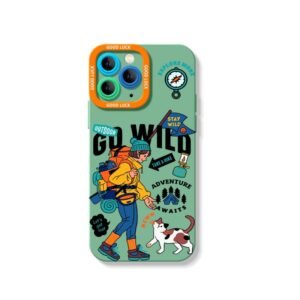 GO WILD Camping Phone Case for iPhone 16 Pro — Green