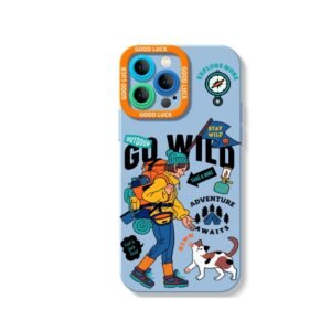 GO WILD Camping Phone Case for iPhone 16 Pro — Sky Blue