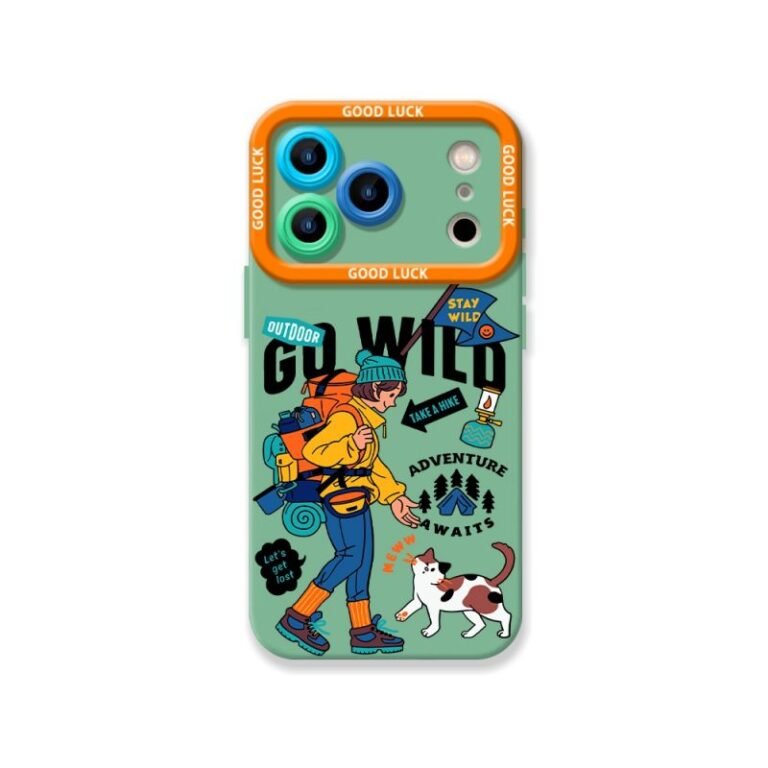 GO WILD Camping Phone Case for iPhone 17 Pro — Green