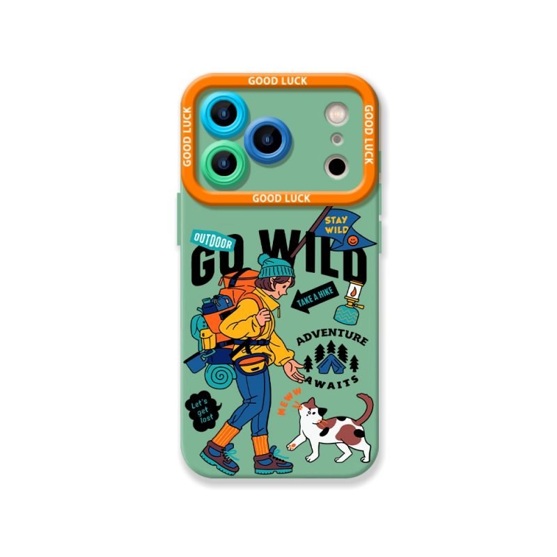 GO WILD Camping Phone Case for iPhone 17 Pro — Green