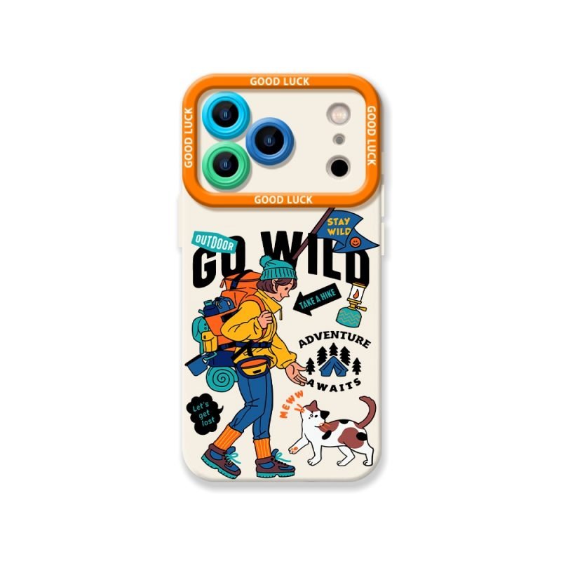 GO WILD Camping Phone Case for iPhone 17 Pro — White